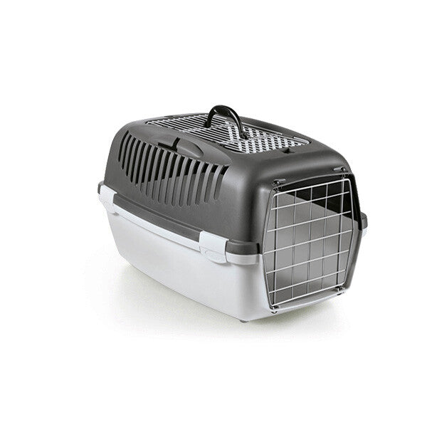 Stefanplast Gulliver 3 Üstten Açılır Metal Kapılı Kedi Ve Köpek Taşıma Çantası 61X40X38CM GRI | SRC: Barcode: 8003507974111